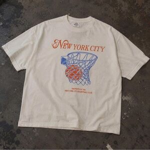 Gildan Cream New York City Basketball Tee